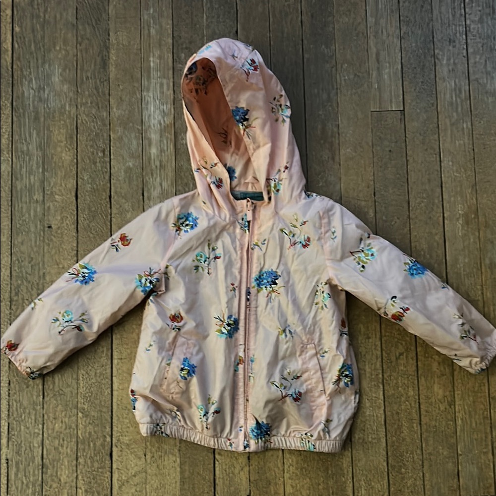 GAP Pink and Blue Puffer Jacket with Hood
